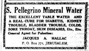 Werbung für San Pellegrino Wasser